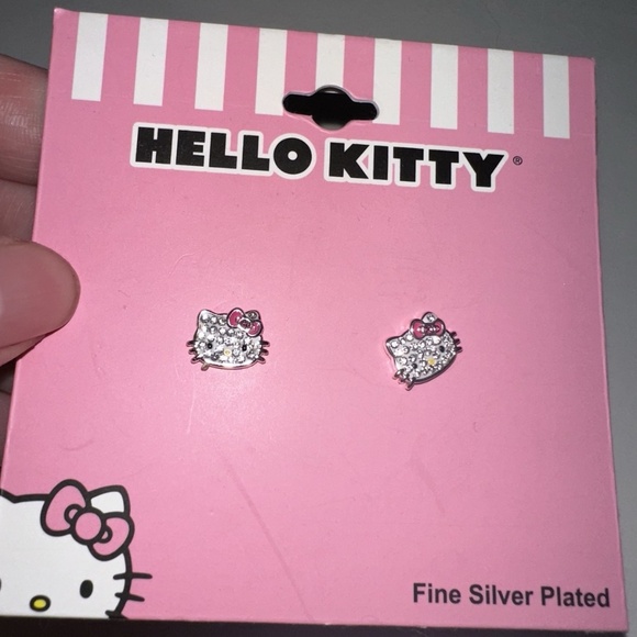 Hello Kitty Earrings – Sanrio Jacmel – Fine Silver Plated – Brand New - Picture 5 of 5